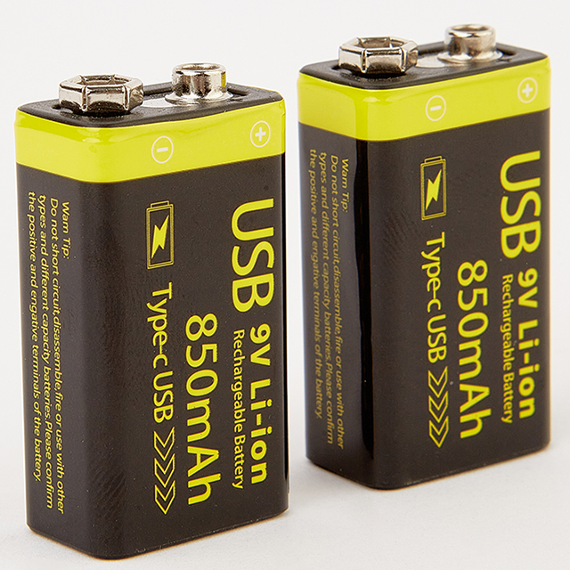 Lithium 9V Battery Rechargeable