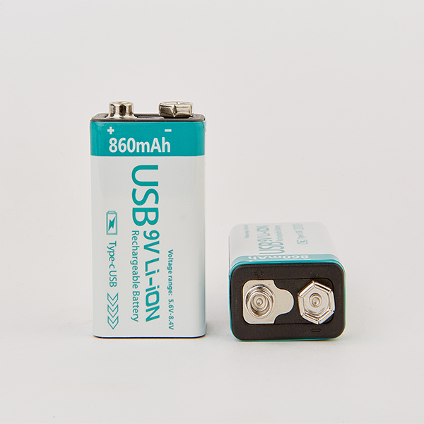 9V USB Rechargeable Lithium Battery