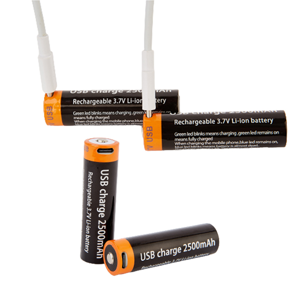 18650 USB Rechargeable Lithium Battery