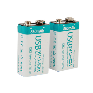 9V USB Rechargeable Lithium Battery